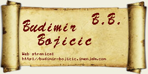 Budimir Bojičić vizit kartica